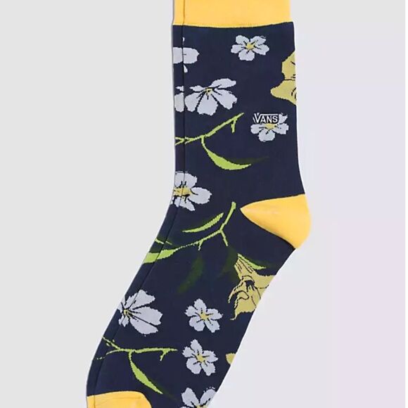 VANS UNISEX CLASSIC PRINT 3/4 CREW SOCK FEATURES A FLOWER PATTERN - Picture 1 of 3